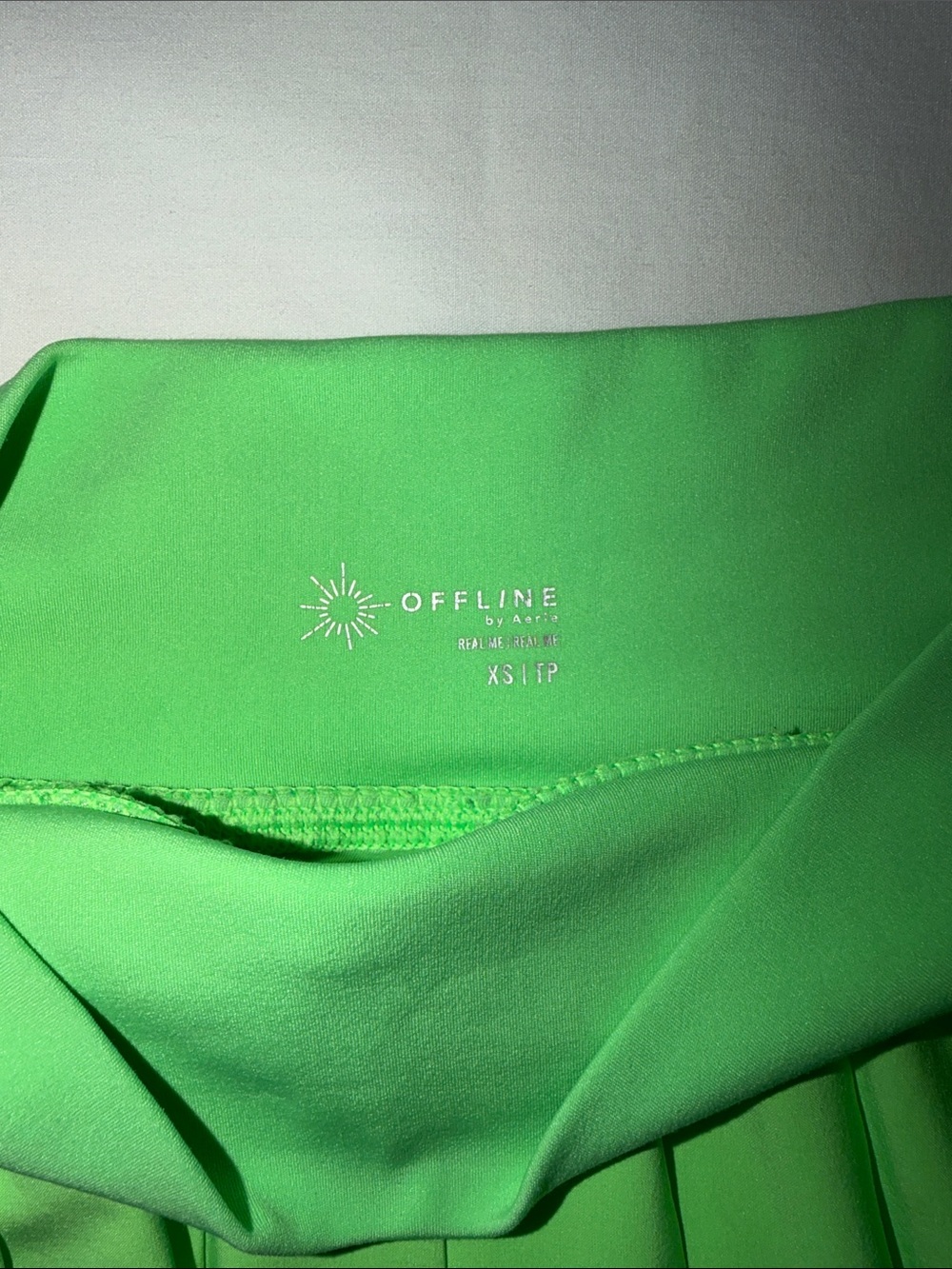 Neon Green Pleated Skater Skirt - Women - Picture 2 of 4